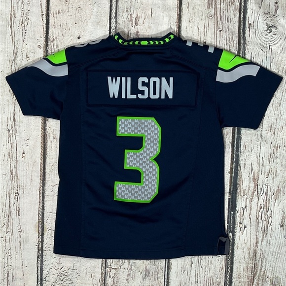 Russell Wilson Seattle Seahawks Nike NFL Football Youth Boys Kids Jersey - Picture 2 of 7